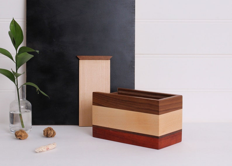 Sliding Lid Box / Wooden tea Storage Box / Memory & Keepsake Box image 1