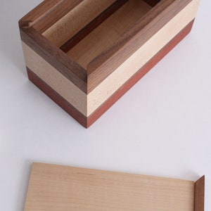 Sliding Lid Box / Wooden tea Storage Box / Memory & Keepsake Box image 8