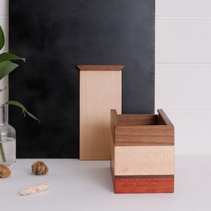 Sliding Lid Box / Wooden tea Storage Box / Memory & Keepsake Box image 5