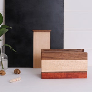 Sliding Lid Box / Wooden tea Storage Box / Memory & Keepsake Box image 4