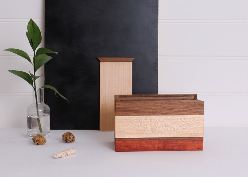 Sliding Lid Box / Wooden tea Storage Box / Memory & Keepsake Box image 4