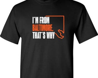 Soy de Baltimore, por eso – Camiseta atrevida y elegante / Camiseta Orgullo de Maryland / Charm City Apparel