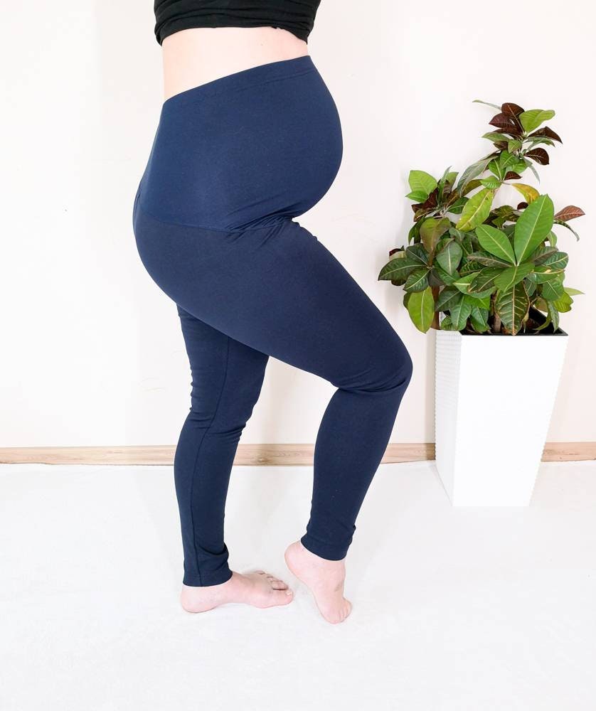 navy blue maternity tights