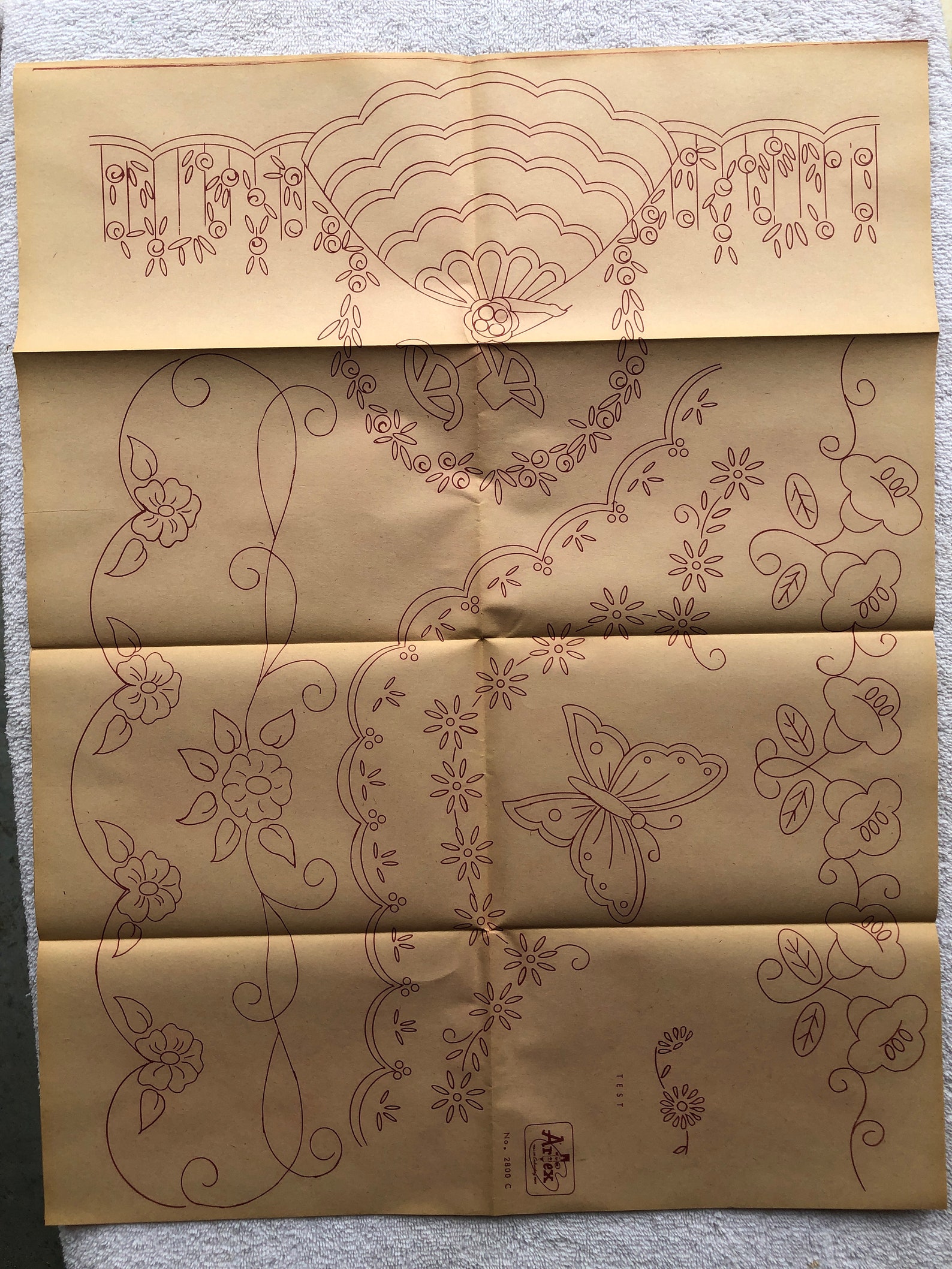 Artex Iron on Transfers for Embroidery Paint Pattern No. 0238 Bedroom