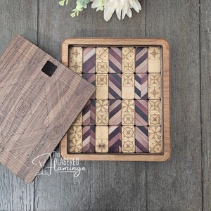Wooden Dominoes Set, Family Night Game, Wedding Present, Couple Gift, Christmas Gift, Board Game, Birthday Gift for Her, Traditional Game