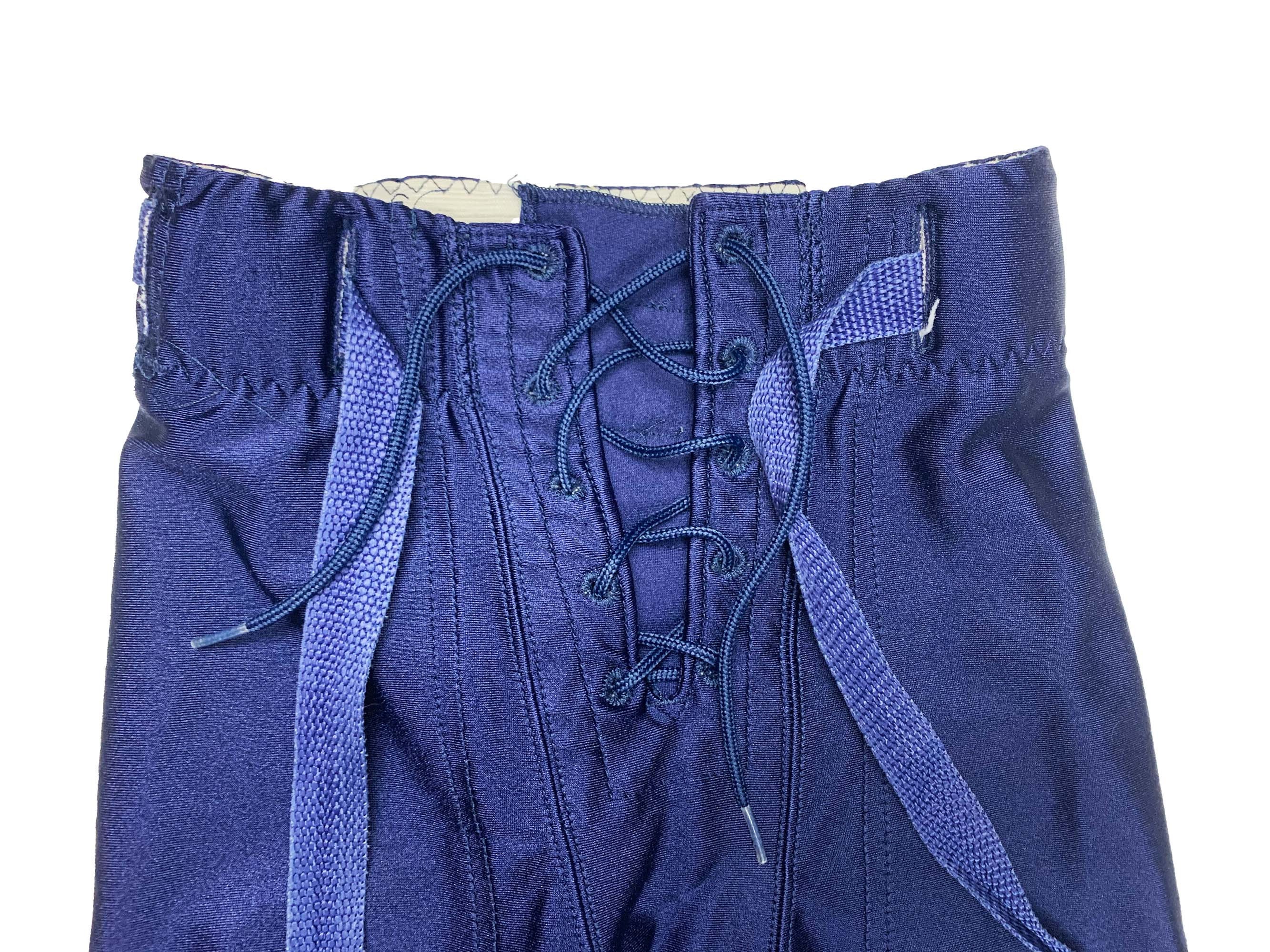 80s 90s Blue Lace up Football Pants Etsy