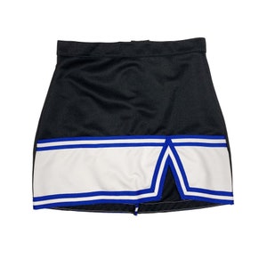 90s 00s Black Blue and White Cheerleader Mini Skirt Women&#39;s XS - S