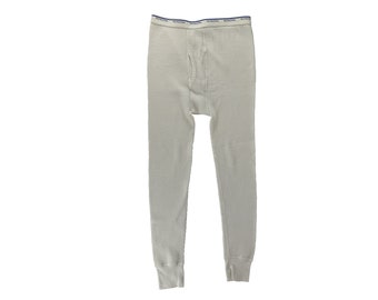 90s Cream Thermal Pants Fruit of the Loom Unworn Size Large