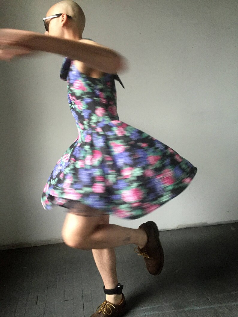 Floral Its My Party Dress with Bertha Collar