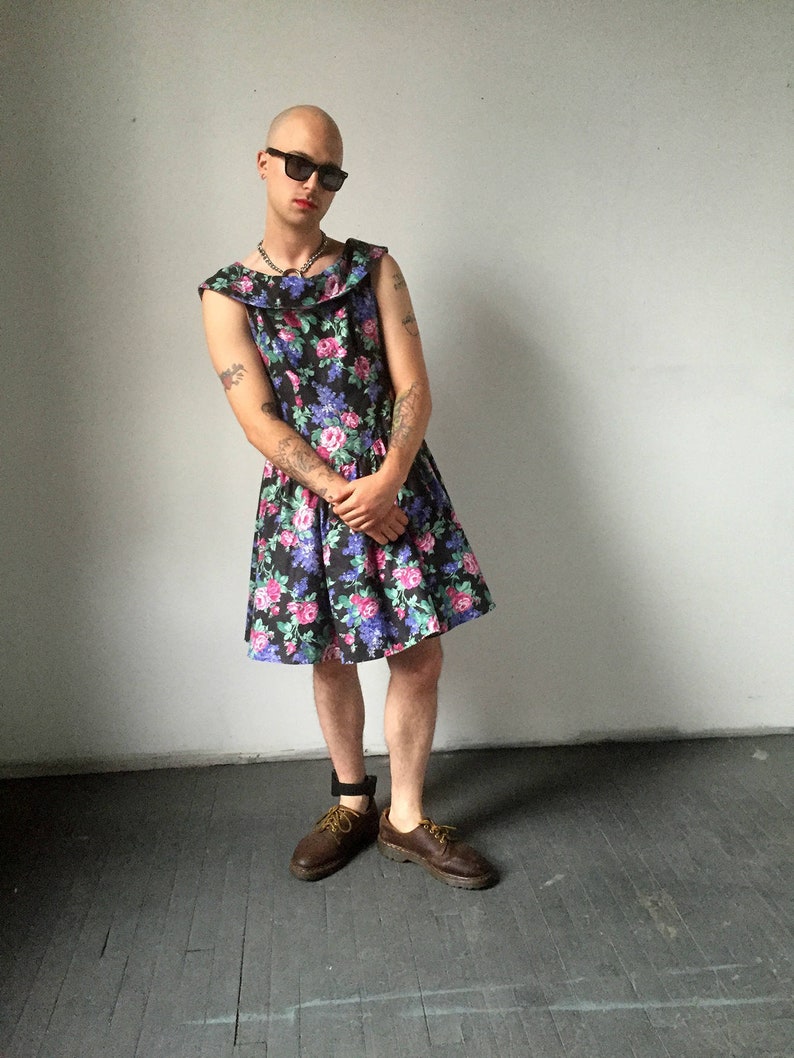 Floral Its My Party Dress with Bertha Collar