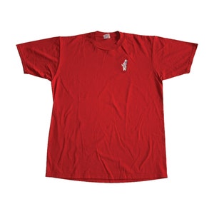 90s Red Embroidered Doughboy Tee Made in USA Size L