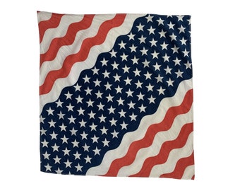80s American Flag Cotton Bandana