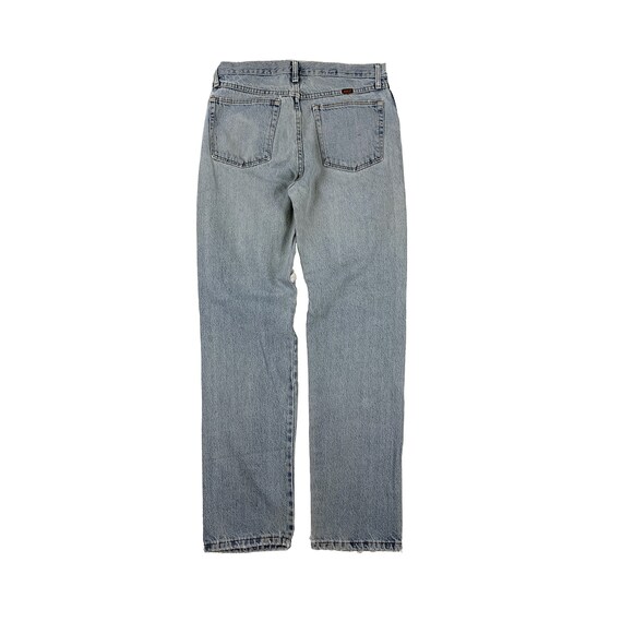 90s Extreme Distressed Light Wash Denim Blue Jeans Regular
