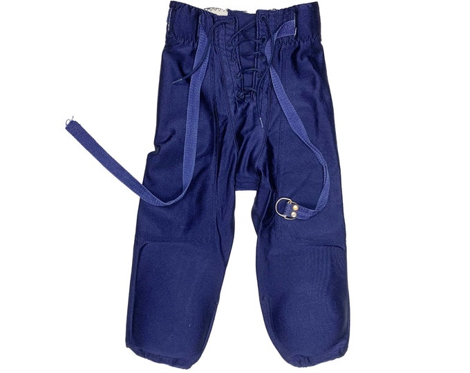 80s 90s Blue Lace up Football Pants Etsy
