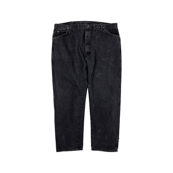 Buy 90s Distressed Wrangler Faded Black Wash Denim Jeans Five Pocket Regular  Fit Size 46x30 Online in India 