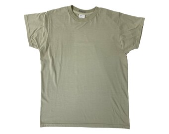 80s Tan Army Surplus Tee Shirt Size Medium