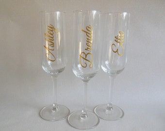 DIY Name Decals for Wine Glasses, Champagne Flutes, Water Bottles, Glassware, Gifts