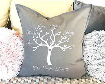 Personalised Cushion Cover - Family Tree