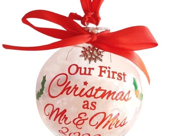 Bauble "Our First Christmas as Mr & Mrs 2023"