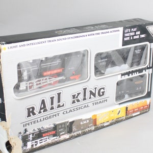 Vintage Toy Train - Railway Toy - Rail King Box - Intelligent Classical Train - Retro Toys For Kids - Miniature Train - Collectors&#39; Gift -