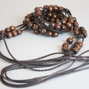 Brown Macrame Belt - Brown Leather Belt - Hippie Belt - Boho Belt - Summertime women's belt - Brown Beads Leather Belt - Women's Accessories