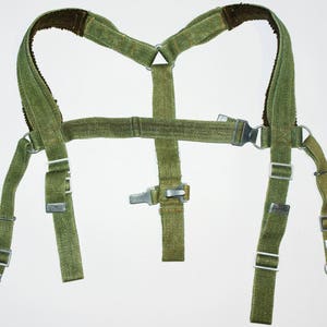Polish Army Vintage Suspenders - Original Poland Field Equipement - Cold War Soldiers Tactical Accessories - Old Military Suspenders
