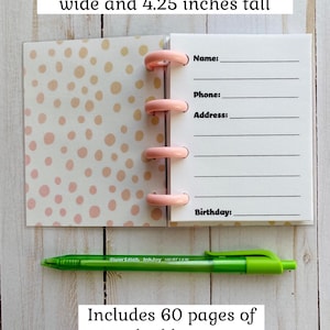 Address Book, Small Address Book, Easy to Edit, Micro Happy Notes, Mini ...