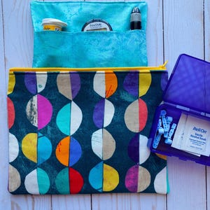 Diabetes Supply Bag, Diabetic, Insulin, Type 1 Diabetes, Gestational Diabetes, Lancets, Freestyle, Lemons, Fabric Zipper Pouch