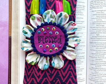 Bible Pen Pouch, Bible Journaling, Scripture Marker Bag, Bible Study, New Testament, Testament, Highlighters, Sermon Notes, Gift for Baptism