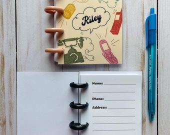 Small Phone Book, Tin Can Phone Book, Kids Phone Book, Address Book, Booklet, Notepad, Contact List, Serving Peaches