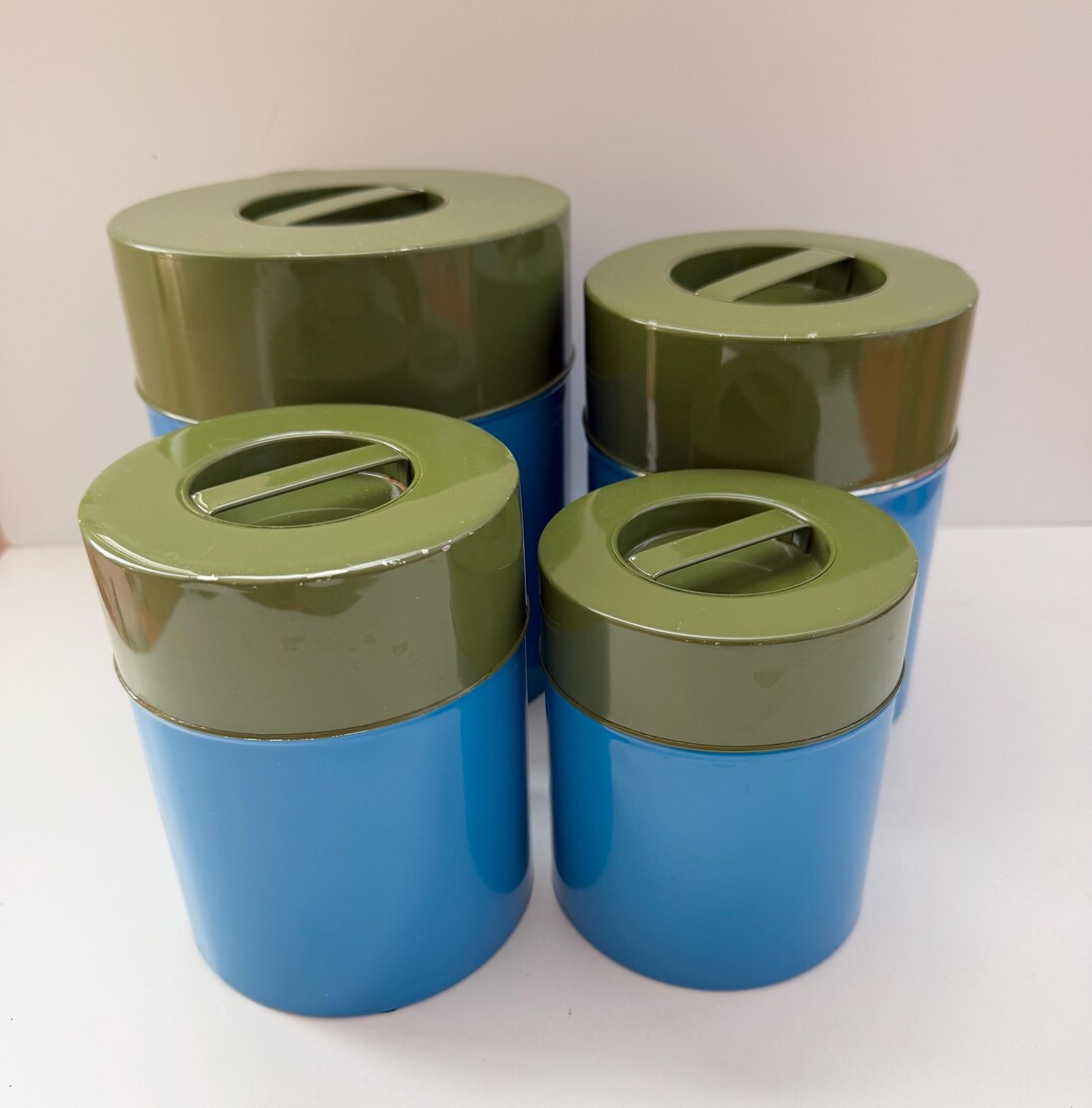 Great Set of FOUR Vintage Counterpoint Blue/green MCM 70’s Metal ...
