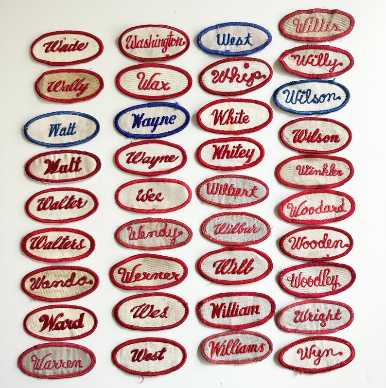 Blue Wayne Lettering Vintage