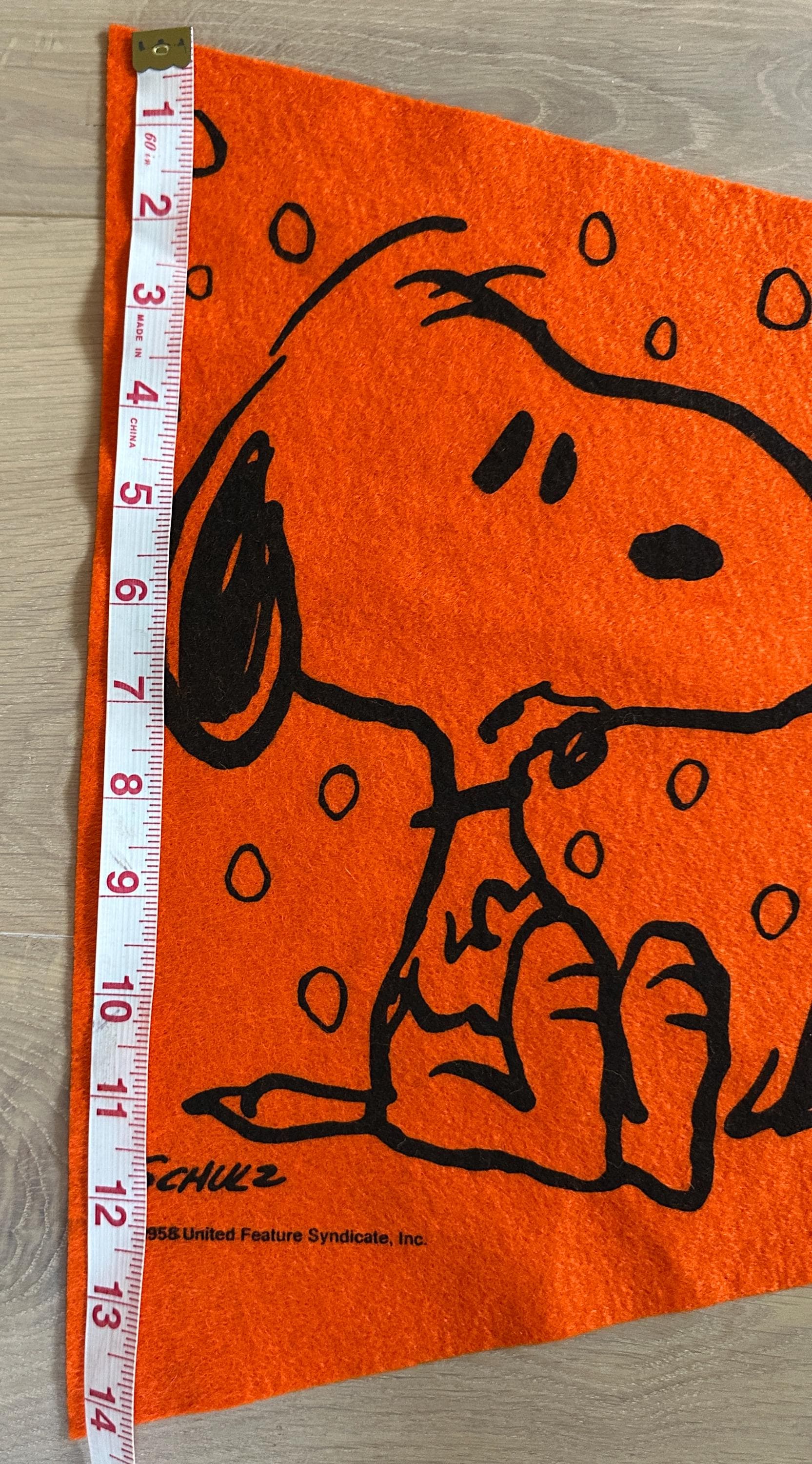 Awesome Vintage 60's SNOOPY Peanuts Felt Pennants - CHOOSE ONE