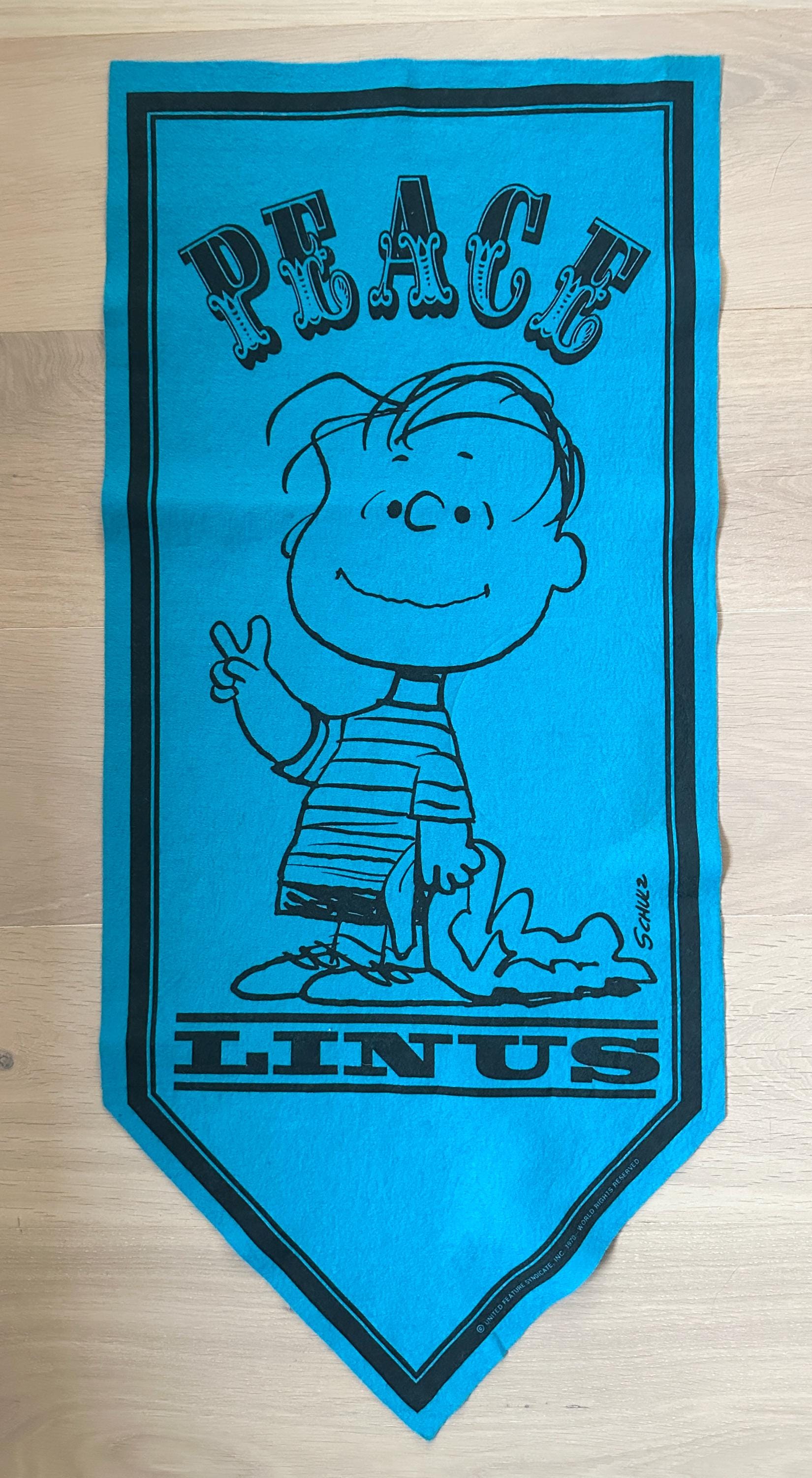 60s Vintage peanuts banner 【SNOOPY】 4 VINTAGE ORIGINAL 1960s PEANUTS GANG CHARLIE BROWN FELT