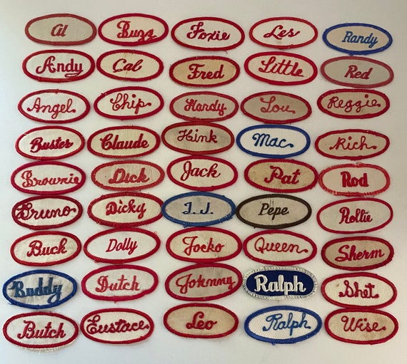 NEW NAMES! Vintage Embroidered Oval Uniform Name … - image 2