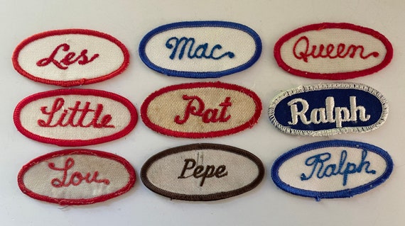 NEW NAMES! Vintage Embroidered Oval Uniform Name … - image 6