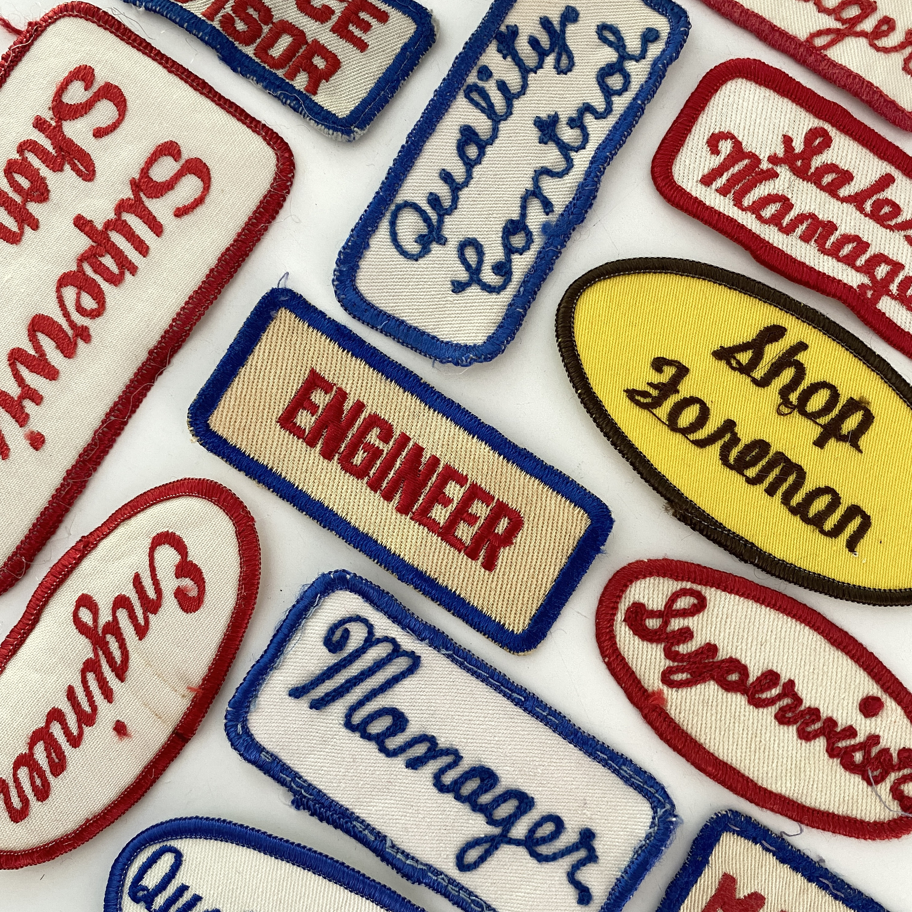 Oval Name Patches, Classic Mechanic Patches, Custom Embroidered