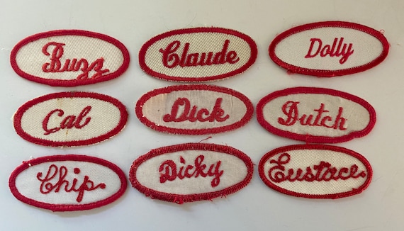 NEW NAMES! Vintage Embroidered Oval Uniform Name … - image 4