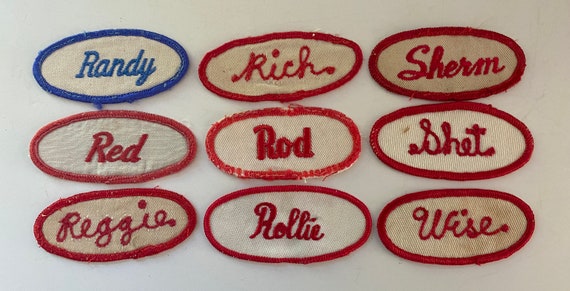 NEW NAMES! Vintage Embroidered Oval Uniform Name … - image 7