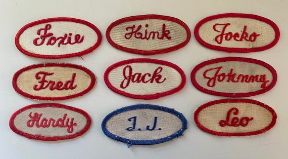 NEW NAMES! Vintage Embroidered Oval Uniform Name … - image 5