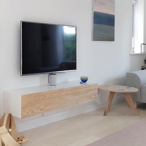 Floating TV console / TV stand / media console custom-made living room furniture image 1