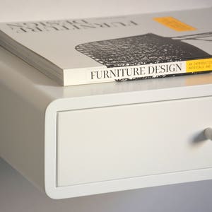 Comodino sospeso retrò con cassetto / 3 misure / singolo o doppio