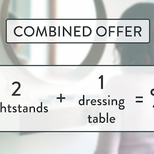 Full bedroom set | floating nightstands + floating dressing table | discounted offer