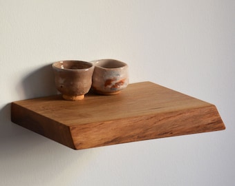 Walnut live edge floating shelf / floating bedside shelf / floating kitchen shelf / floating entryway shelf