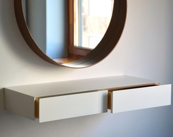 Featured image of post Floating Makeup Vanity Shelf : Enhance your bedroom with makeup vanity sets, bedroom vanities to add storage, style at homary.com.