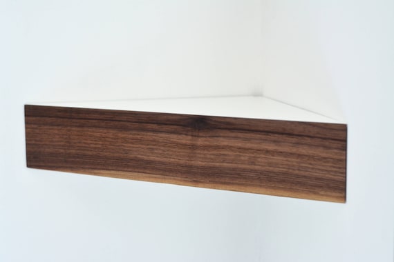 Floating corner shelf with drawer deals