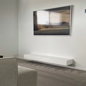 Floating TV console / TV stand / media console custom-made living room furniture image 3