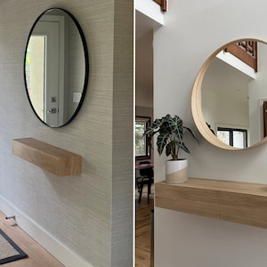 Floating Entryway Shelf / Narrow Entryway Table With Hidden Drawers ...