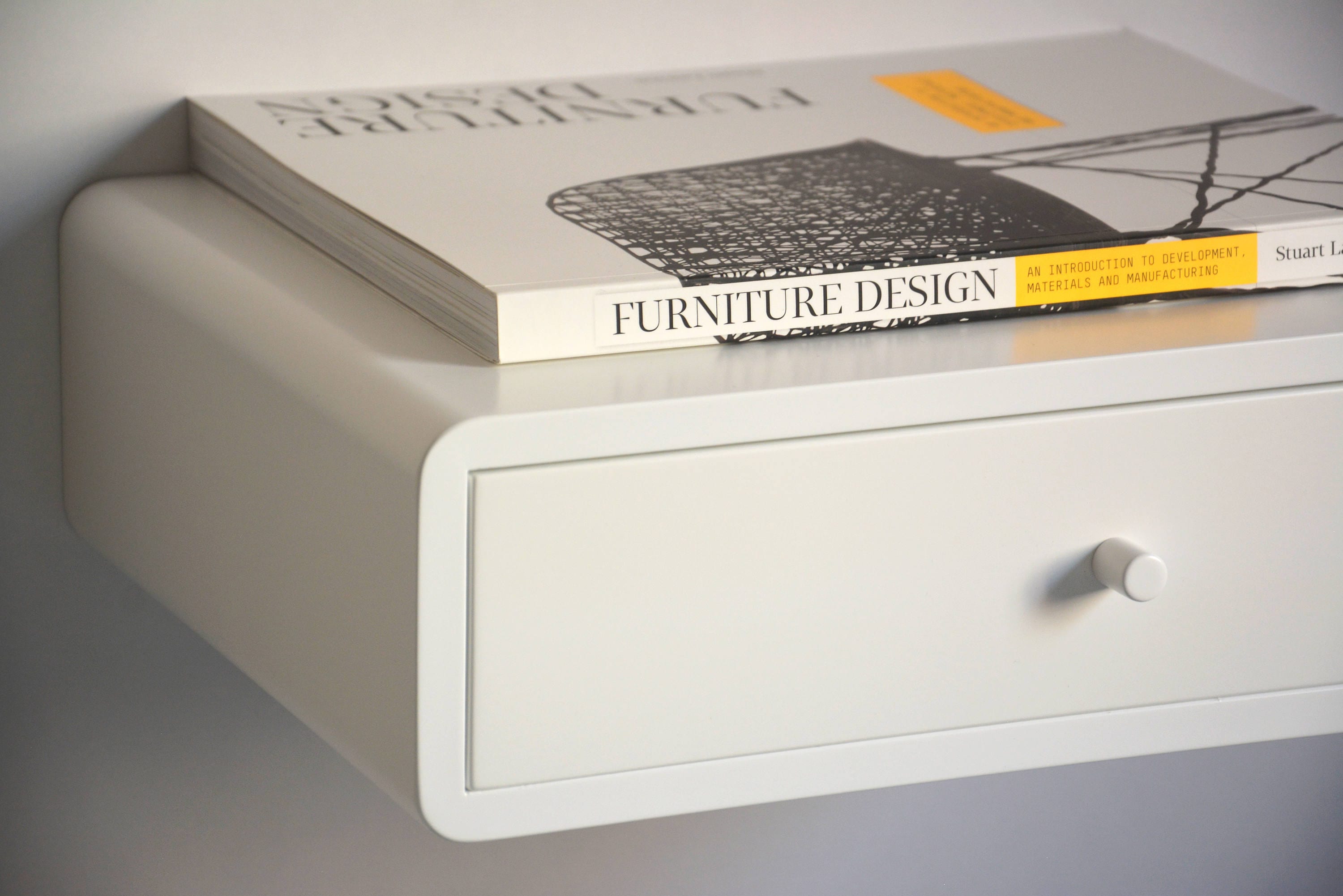 Table de Chevet Flottante Rétro avec Tiroir | 3 Tailles Simple ou Double