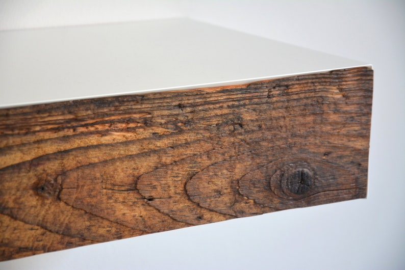 Floating nightstand with RECLAIMED wood drawer Etsy